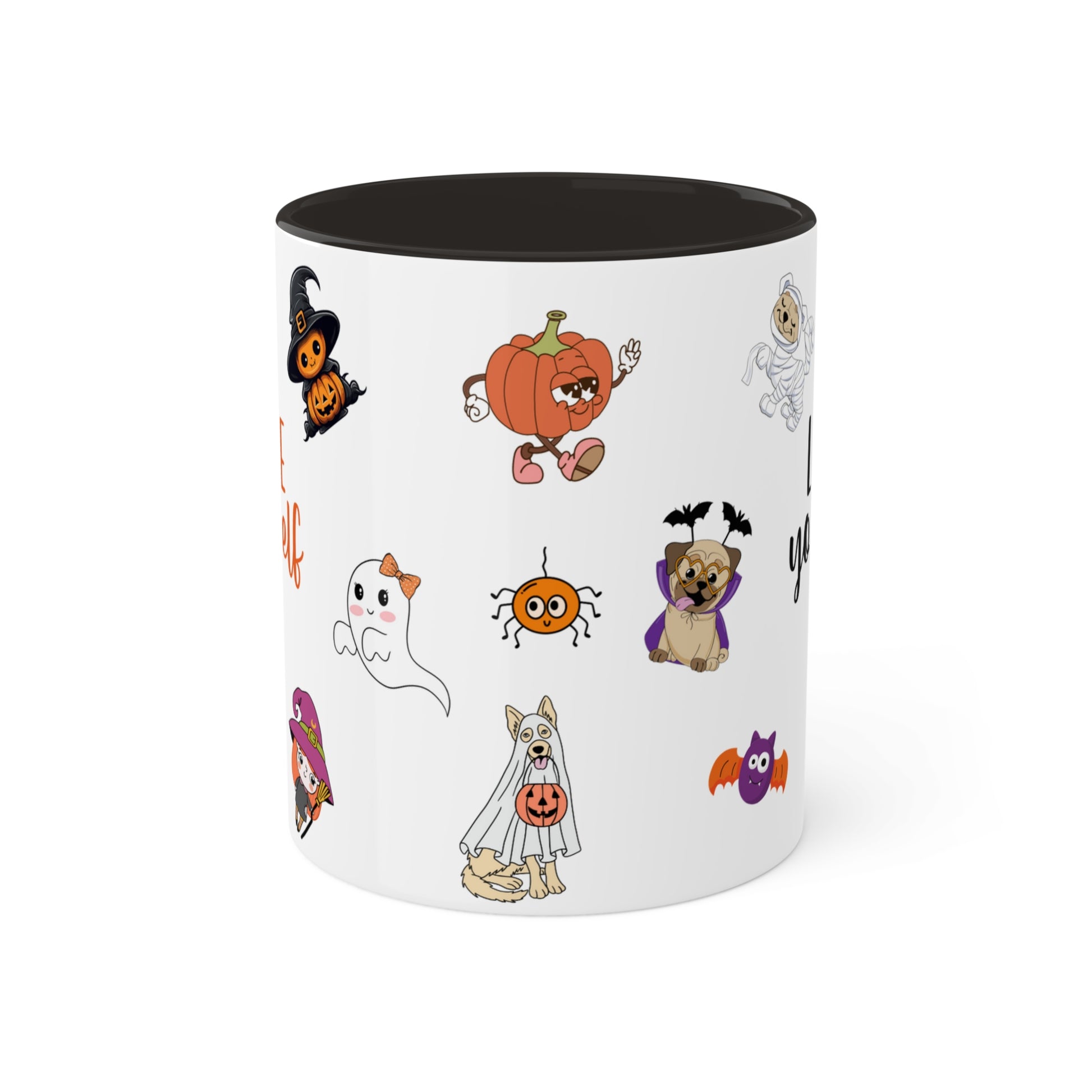 Love Yourself  - Halloween Affirmation Mug - 11oz Ceramic Coffee Cup with Positive Quotes & Cute Vibes