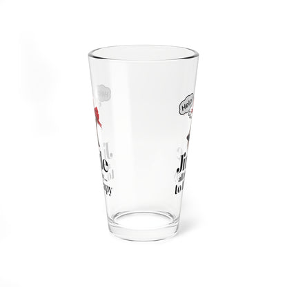 Jingle All The Way... To Therapy, Christmas Pint Glass, 16oz