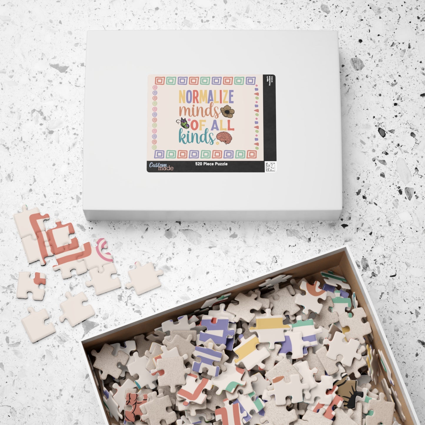 Normalize Minds of All Kinds - Affirmation Puzzle Gift for Survivors and Puzzle Lovers