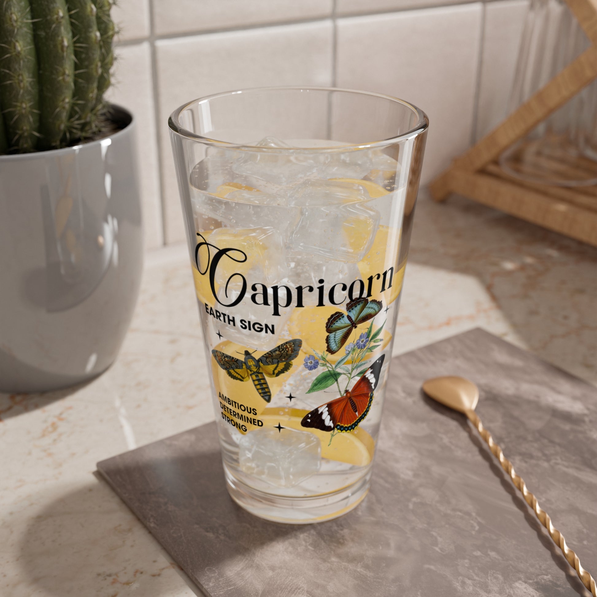 Capricorn Zodiac Pint Glass – Custom Star Sign Glass Gift