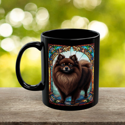 Pomeranian (Chocolate) Personalized Dog Breed Mug, Pet Lover Mug, Dog Coffee Mug, Custom Name Mug, Dog Lover Gift, Dog-Themed Mug