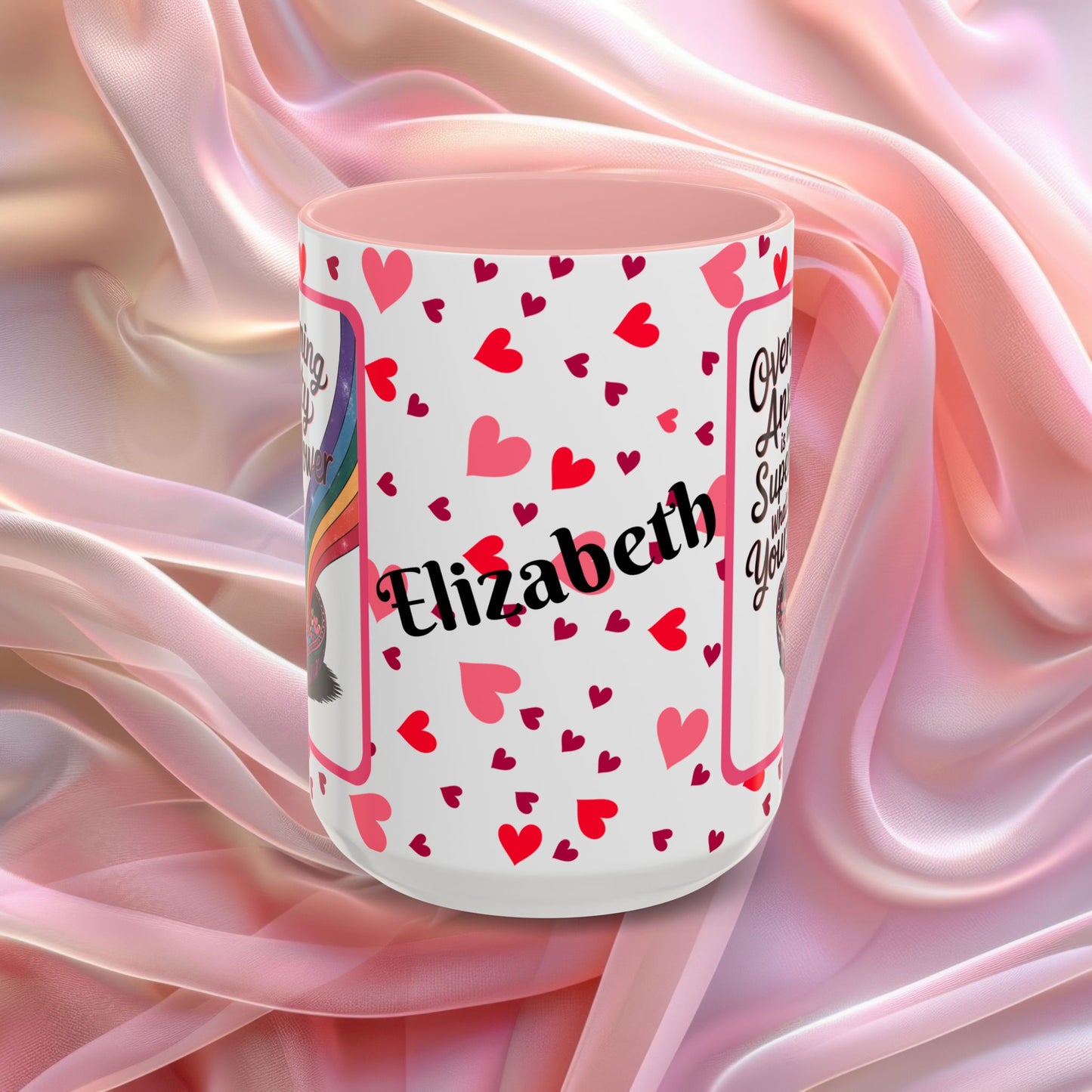 Overcoming Anxiety Valentines mug with soothing affirmation, Valentine coffee cup for reassurance