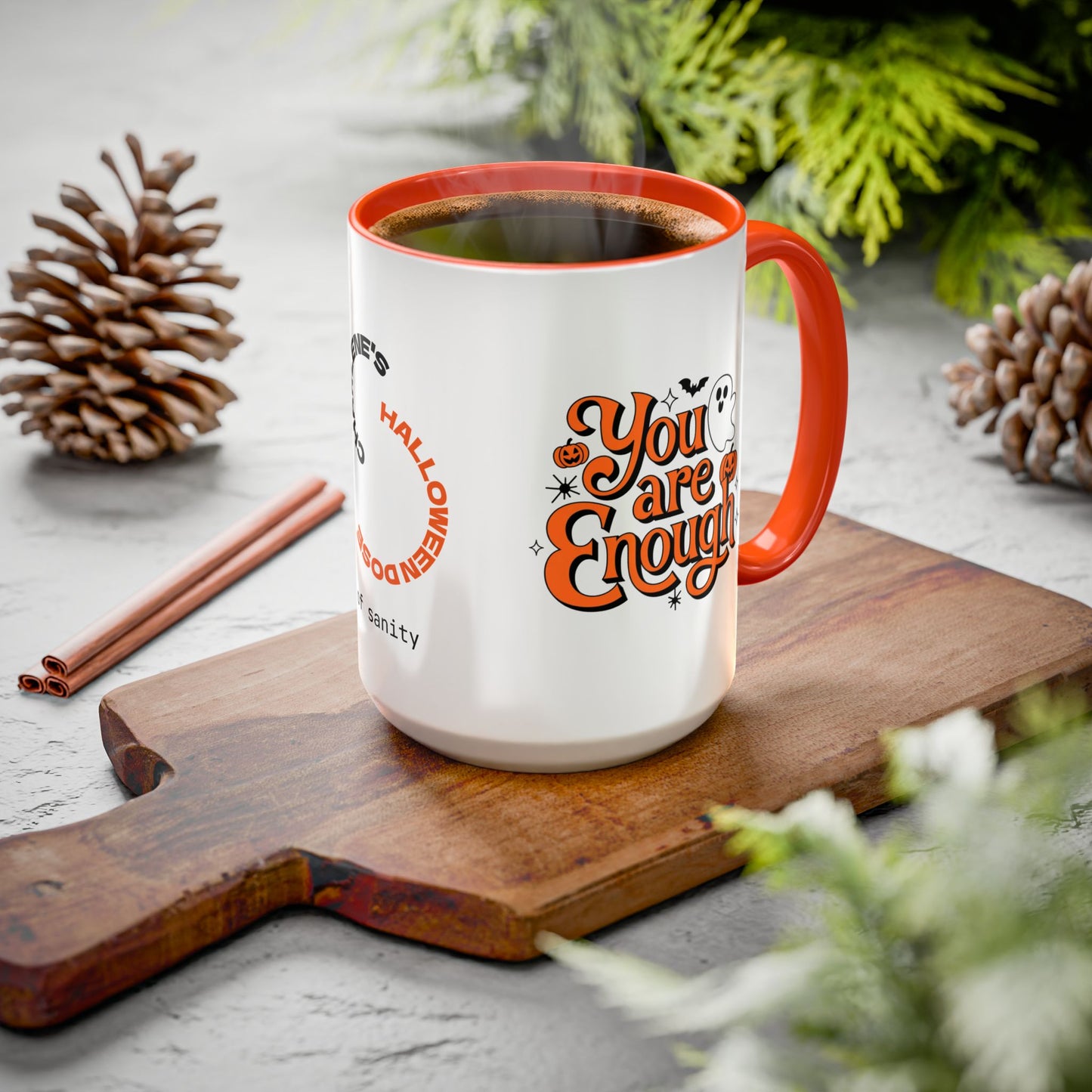 You Are Enough - Personalized Halloween Mug for Self-Worth, Survivors & Healing Gifts