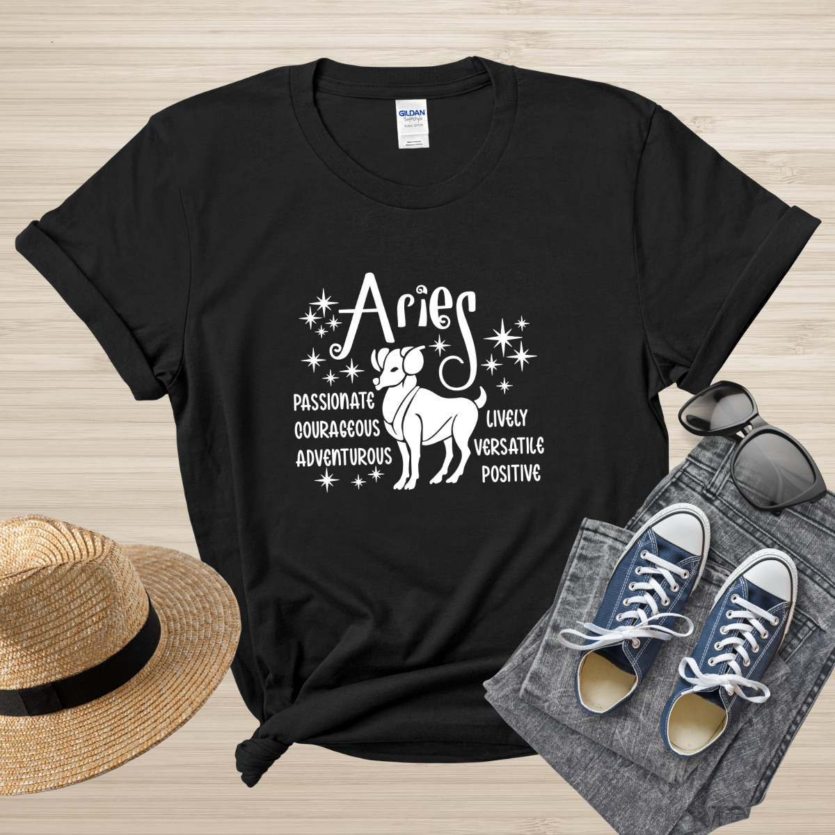 Aries Zodiac T-Shirt, Astrology Shirt for Aries, Horoscope Gift, Aries Birthday, Aries Season Gift, Perfect Aries Gift, Aries Zodiac Tee