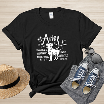Aries Zodiac T-Shirt, Astrology Shirt for Aries, Horoscope Gift, Aries Birthday, Aries Season Gift, Perfect Aries Gift, Aries Zodiac Tee