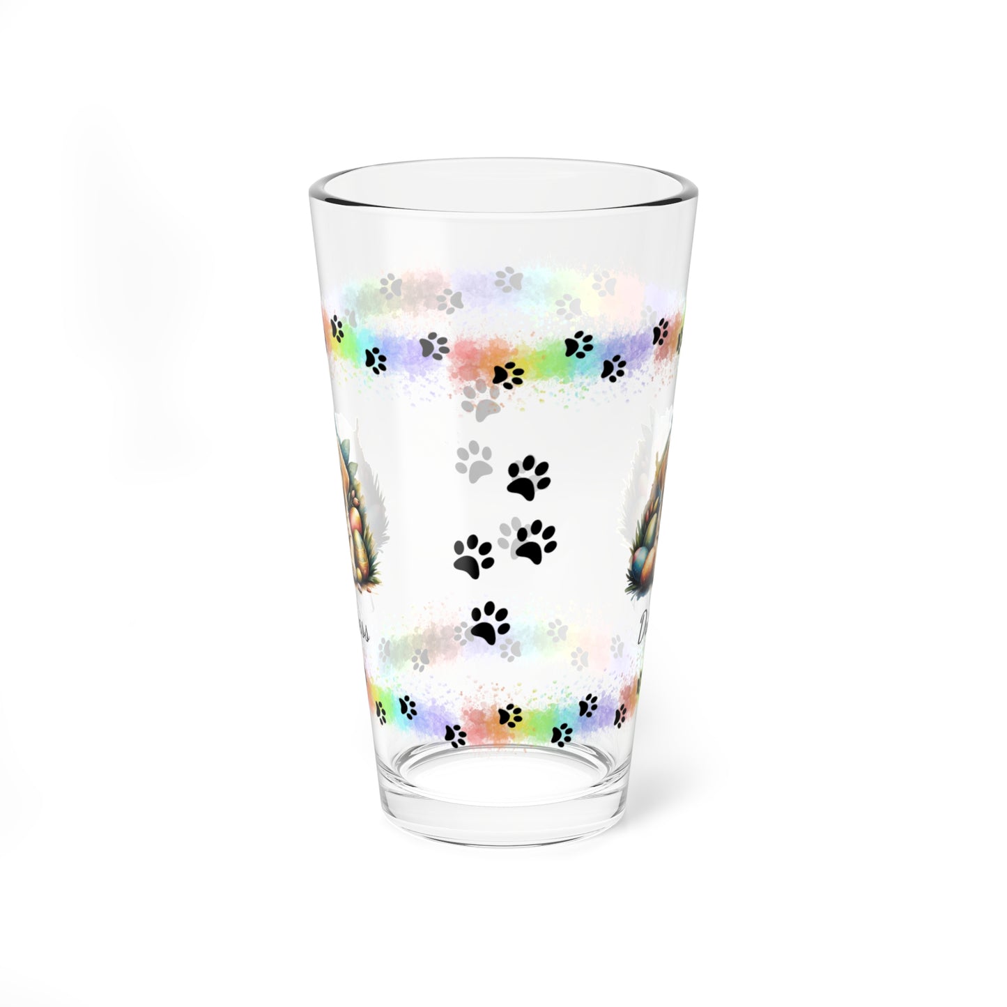 Yellow Labrador Personalized Easter Puppy 16oz Pint Glass - Custom Dog Design, Mental Health Gift, Easter Décor, and Festive Celebrations