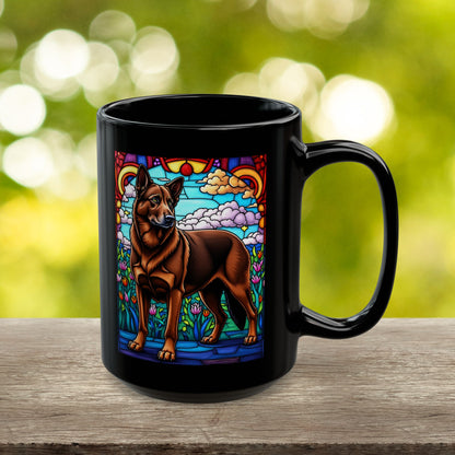 German Shepherd (Liver) Personalized Mug, Pet Lover Mug, Dog Coffee Mug, Custom Name Mug, Dog Lover Gift, Dog-Themed Mug, GS Mug