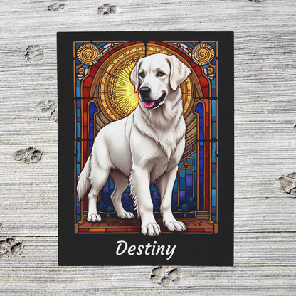 Golden Retriever White Coat Personalized Velveteen Plush Blanket, Custom Dog Lover Throw for Humans