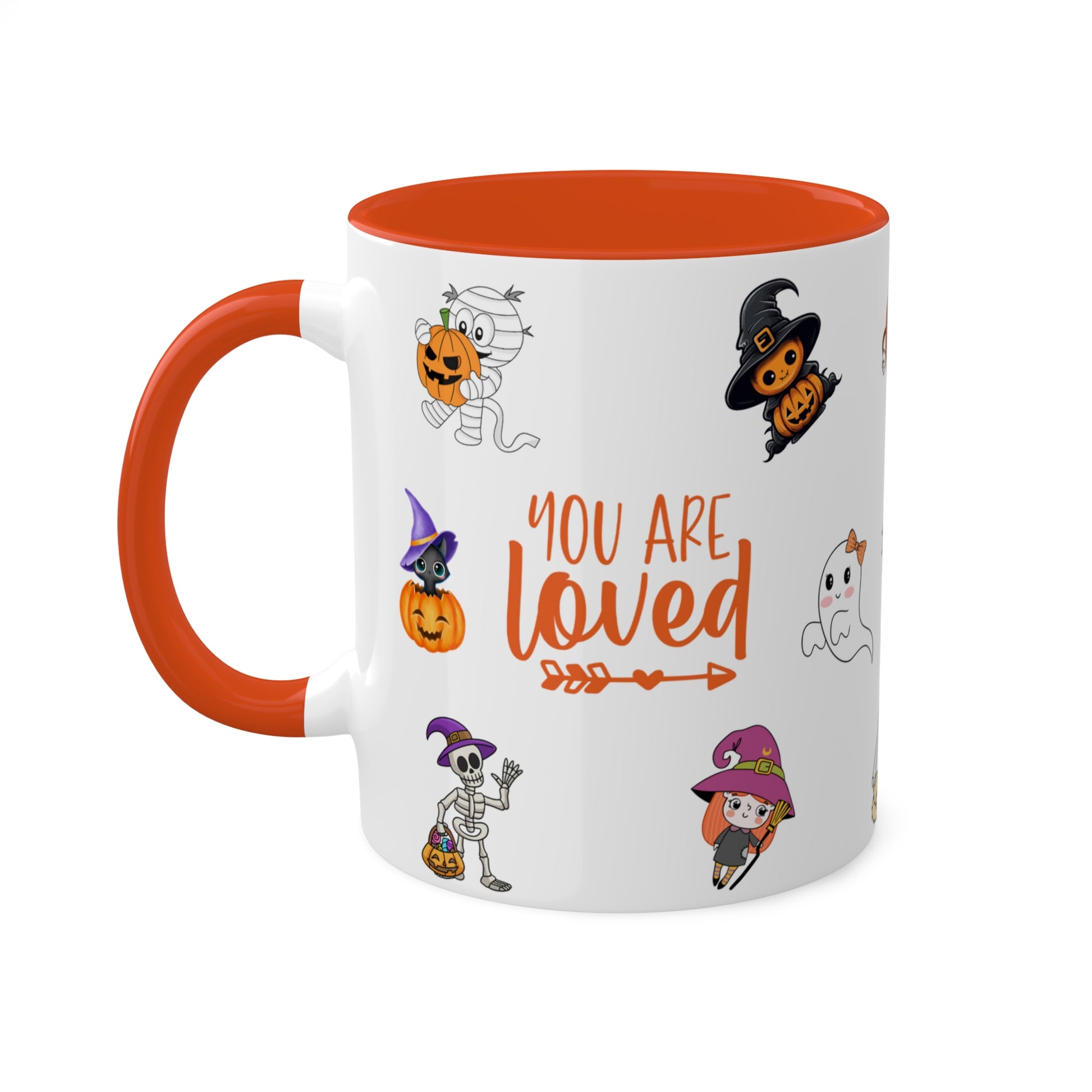 You Are Loved - Halloween Affirmation Mug - 11oz Ceramic Coffee Cup with Positive Quotes & Cute Vibes