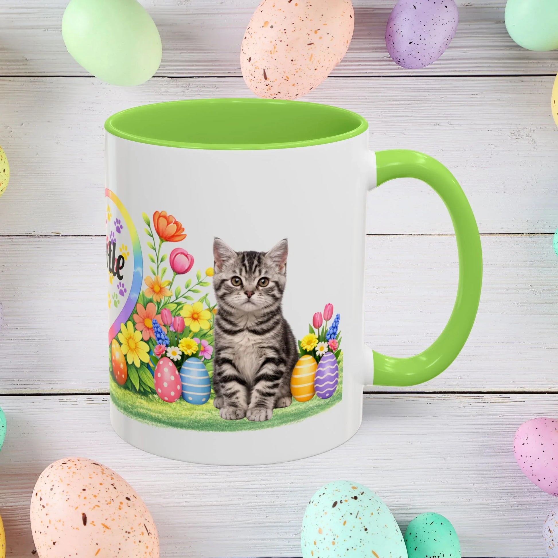 Shop our american shorthair kitten easter mug featuring the 11oz style option from MySisterIsASurvivor.