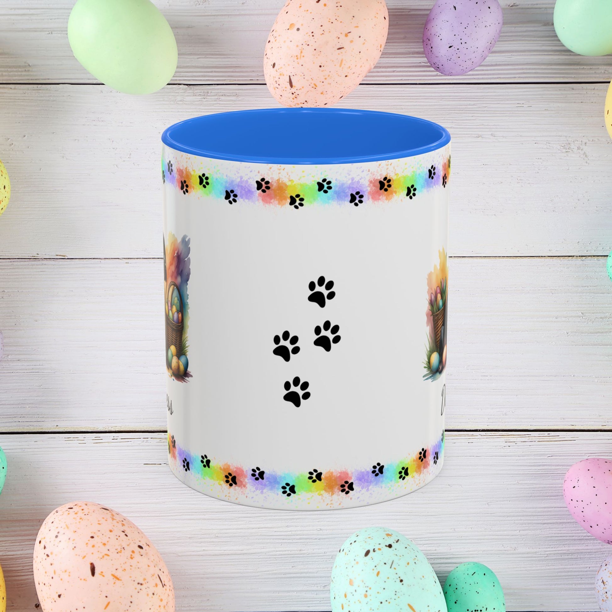Great Dane (Black): Personalized Easter Puppy Coffee Mug - Adorable Dog Design, Mental Health Gift, 11oz & 15oz, 12 Color Choices, Easter Gifts & Décor    Easter Puppy Mug
