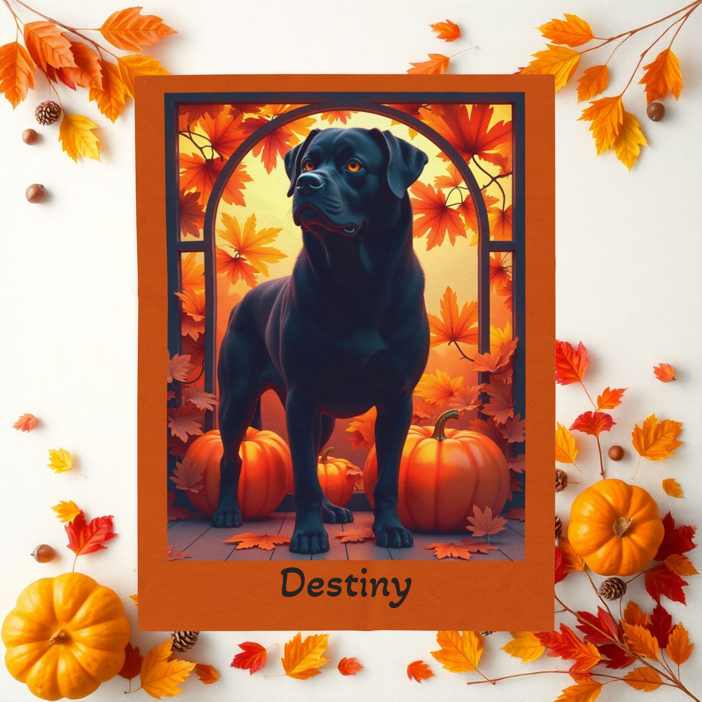Rottweiler Black Coat Velveteen Blanket, Personalized Plush Dog Throw, Dog Owner Gift