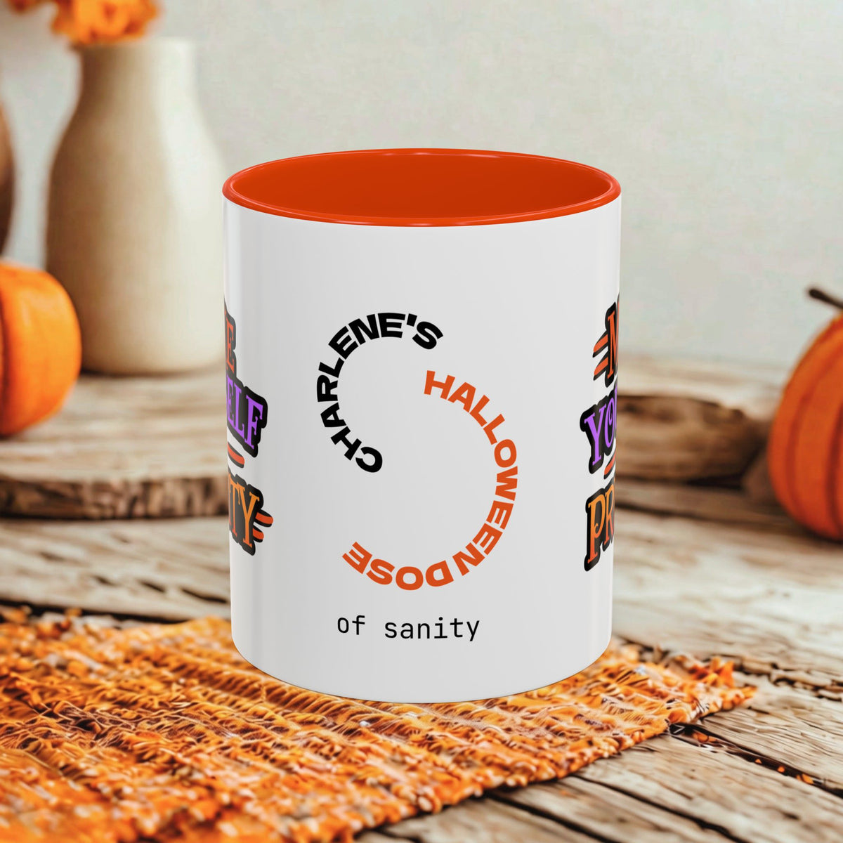 Make Yourself a Priority - Personalized Halloween Mug for Caregivers & Boundary Setters