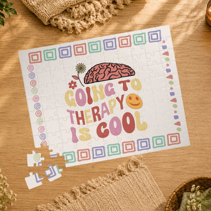 Going to Therapy Is Cool - Affirmation Puzzle Gift for Survivors and Puzzle Lovers