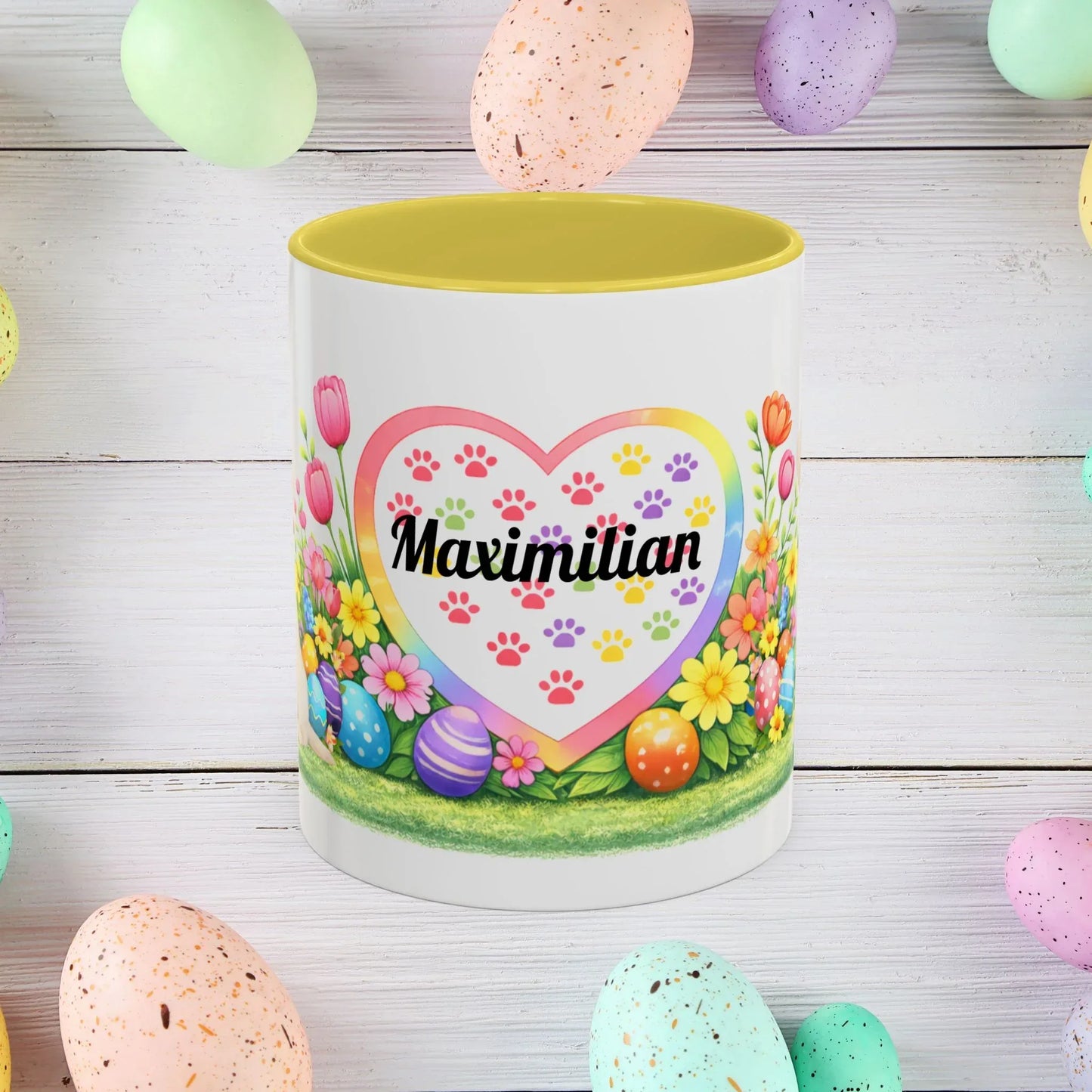 Shop our premium labrador retriever yellow creamy white puppy easter mug from MySisterIsASurvivor.