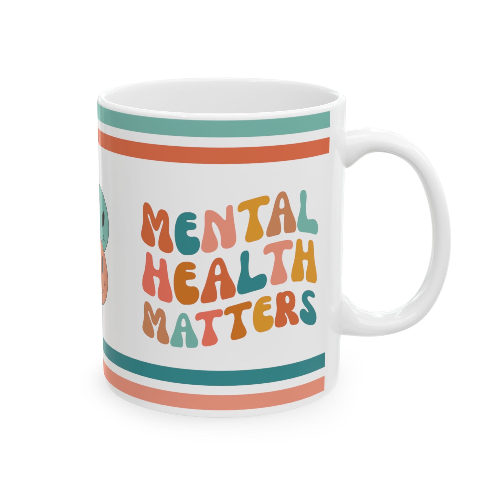 Mental Health Matters Retro Ceramic Mug, (11oz, 15oz)