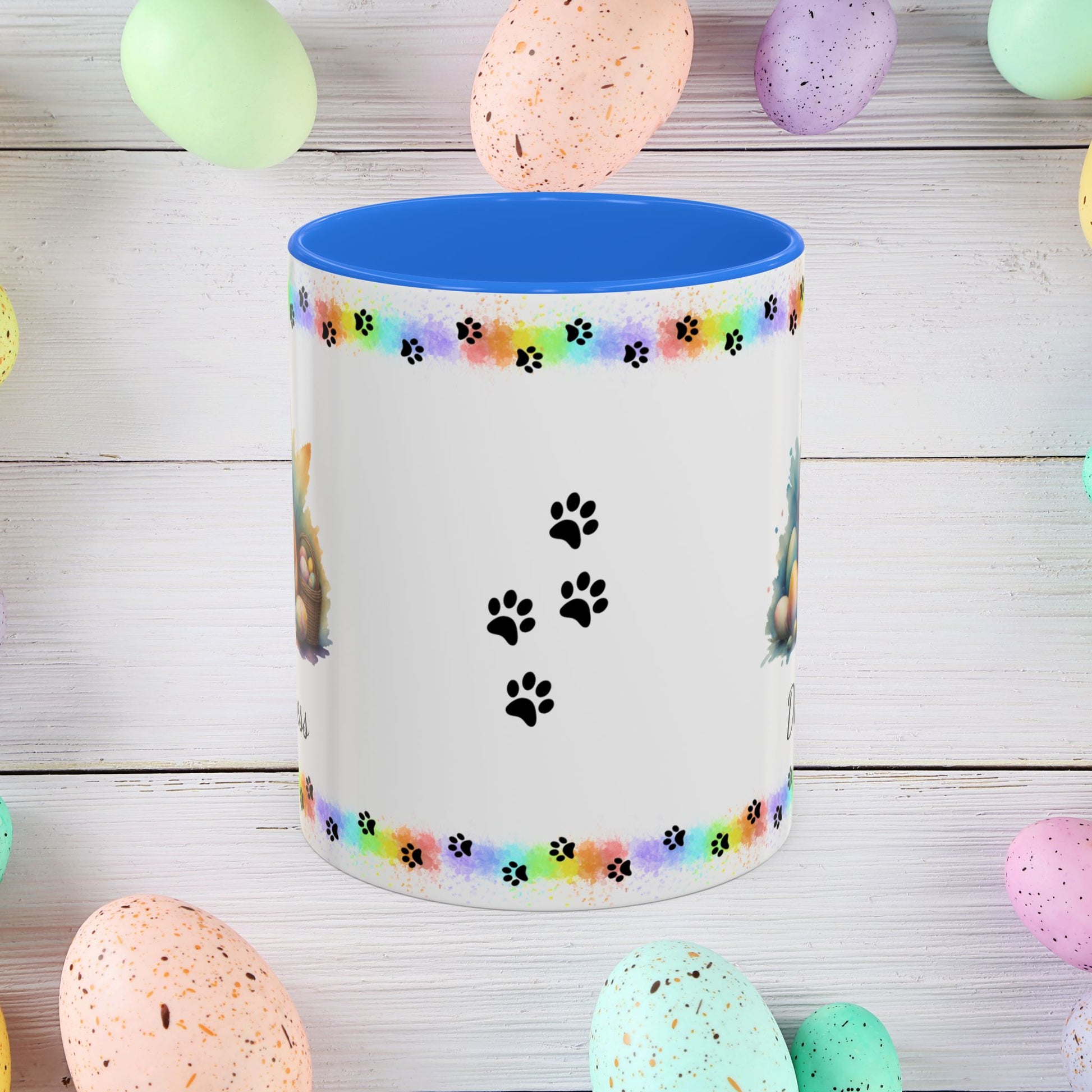 Shiba Inu: Personalized Easter Puppy Coffee Mug - Adorable Dog Design, Mental Health Gift, 11oz & 15oz, 12 Color Choices, Easter Gifts & Décor