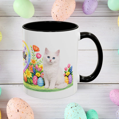 Shop our turkish angora kitten easter mug featuring the 11oz style option from MySisterIsASurvivor.