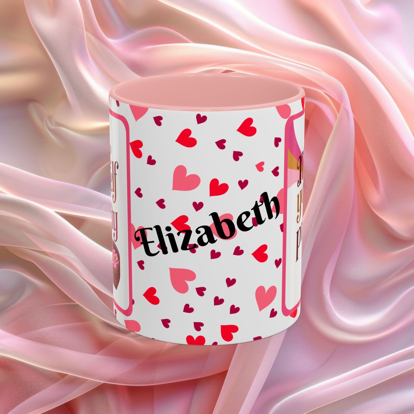 Make Yourself A Priority Valentines mug with wellness reminder, self care Valentine coffee cup