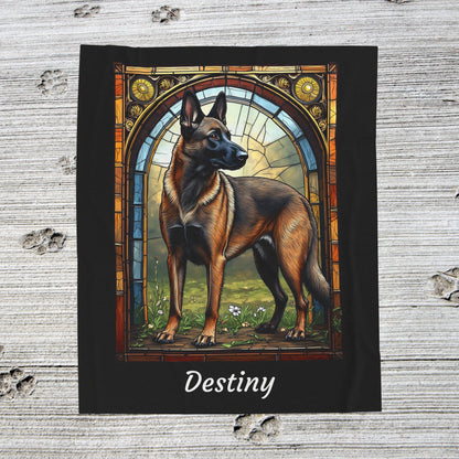 Belgian Malinois Fawn Sable Coat Blanket, Custom Dog Art Throw, Personalized Gift for Humans