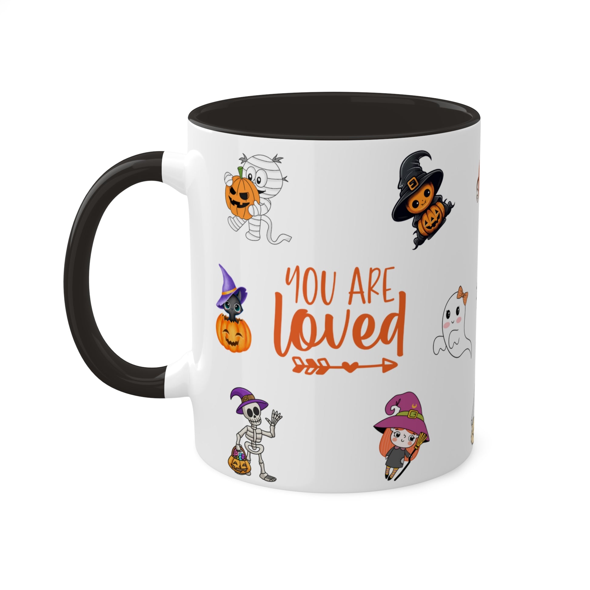 You Are Loved - Halloween Affirmation Mug - 11oz Ceramic Coffee Cup with Positive Quotes & Cute Vibes