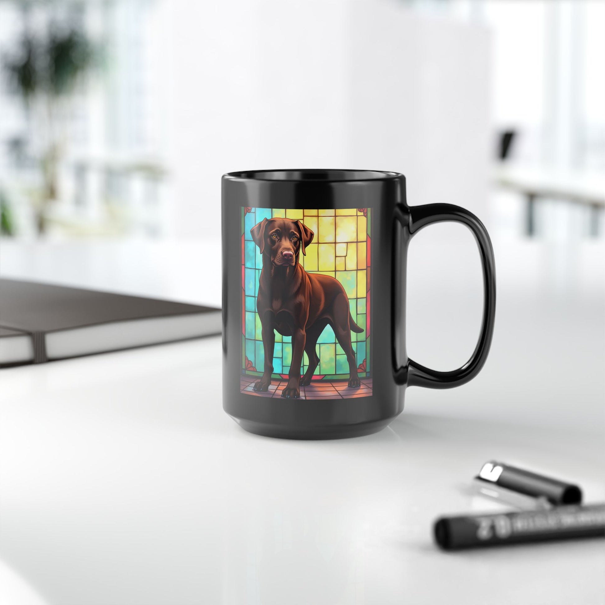 Labrador Retriever Chocolate personalized mug, custom coffee cup gift for Lab parents