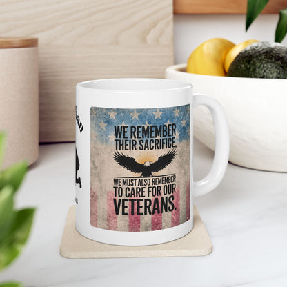 Personalized Memorial Day Mug - "We Remember Their Sacrifice" PTSD Support Tribute