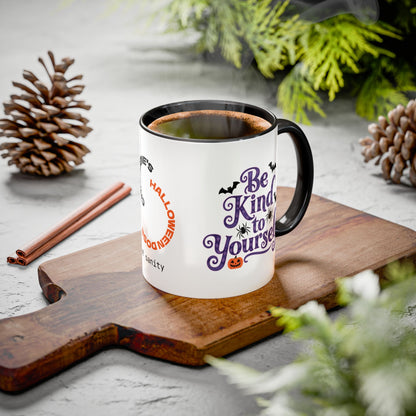 Be Kind to Yourself Halloween Mug - Personalized "Be Kind to Yourself" Coffee Cup Gift