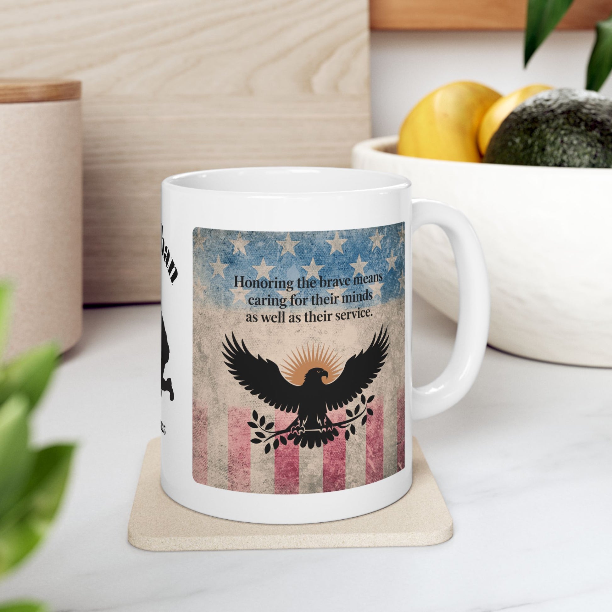 Personalized Memorial Day Mug - "Honoring The Brave" PTSD Support Tribute