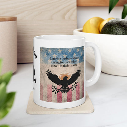 Personalized Memorial Day Mug - "Honoring The Brave" PTSD Support Tribute