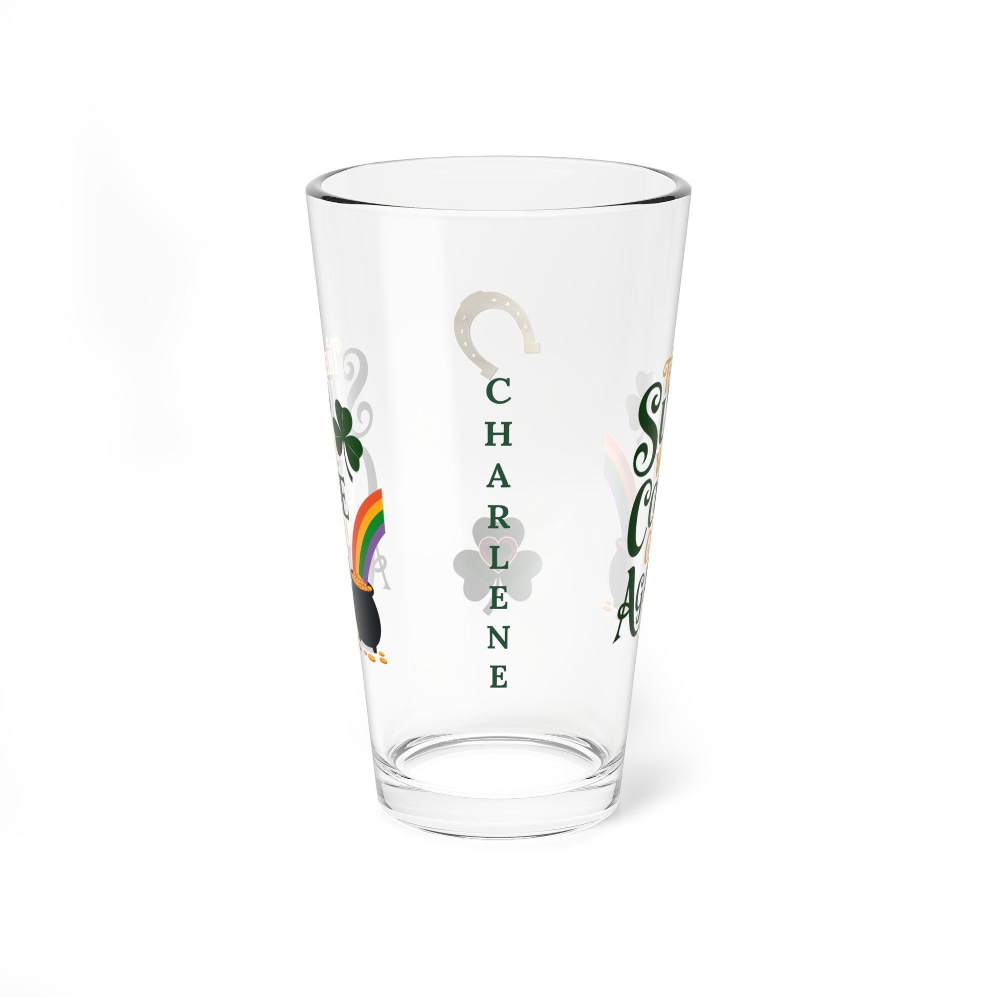 The Sun Will Come Out Again: Personalized St. Patrick's Day Pint Glass - Customizable Name for Happiness and Positivity