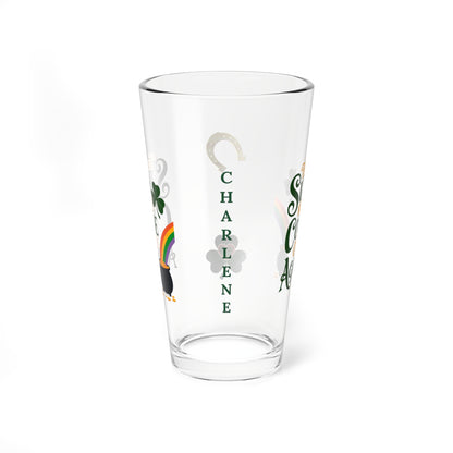 The Sun Will Come Out Again: Personalized St. Patrick's Day Pint Glass - Customizable Name for Happiness and Positivity