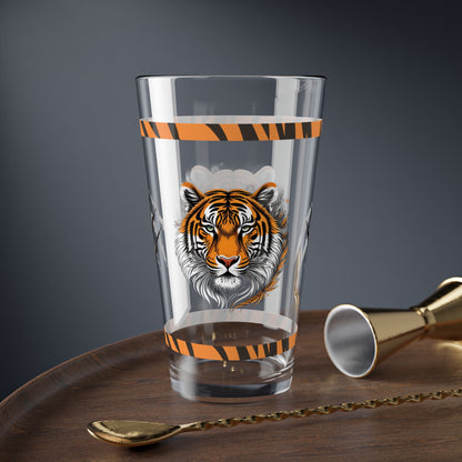 Bold Resilience 16oz Tiger Pint Glass - Inspiring Strength, Courage, and Empowerment