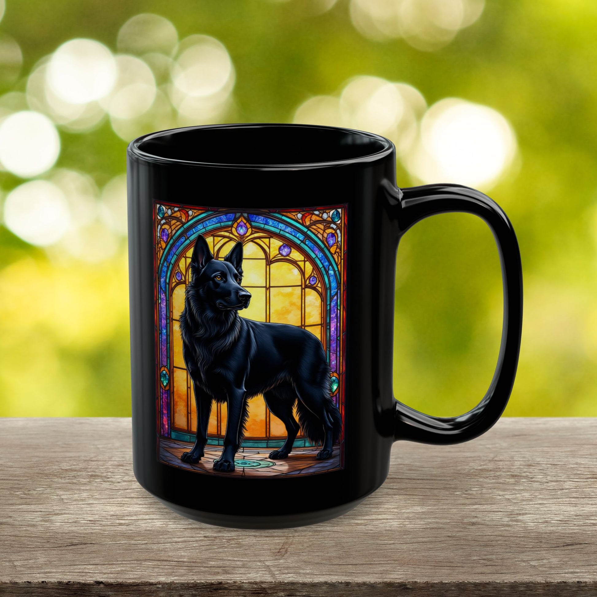 German Shepherd (Black) Personalized Mug, Pet Lover Mug, Dog Coffee Mug, Custom Name Mug, Dog Lover Gift, Dog-Themed Mug, GS Mug