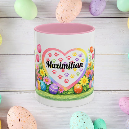 Shop our premium border collie blue white puppy easter mug from MySisterIsASurvivor.