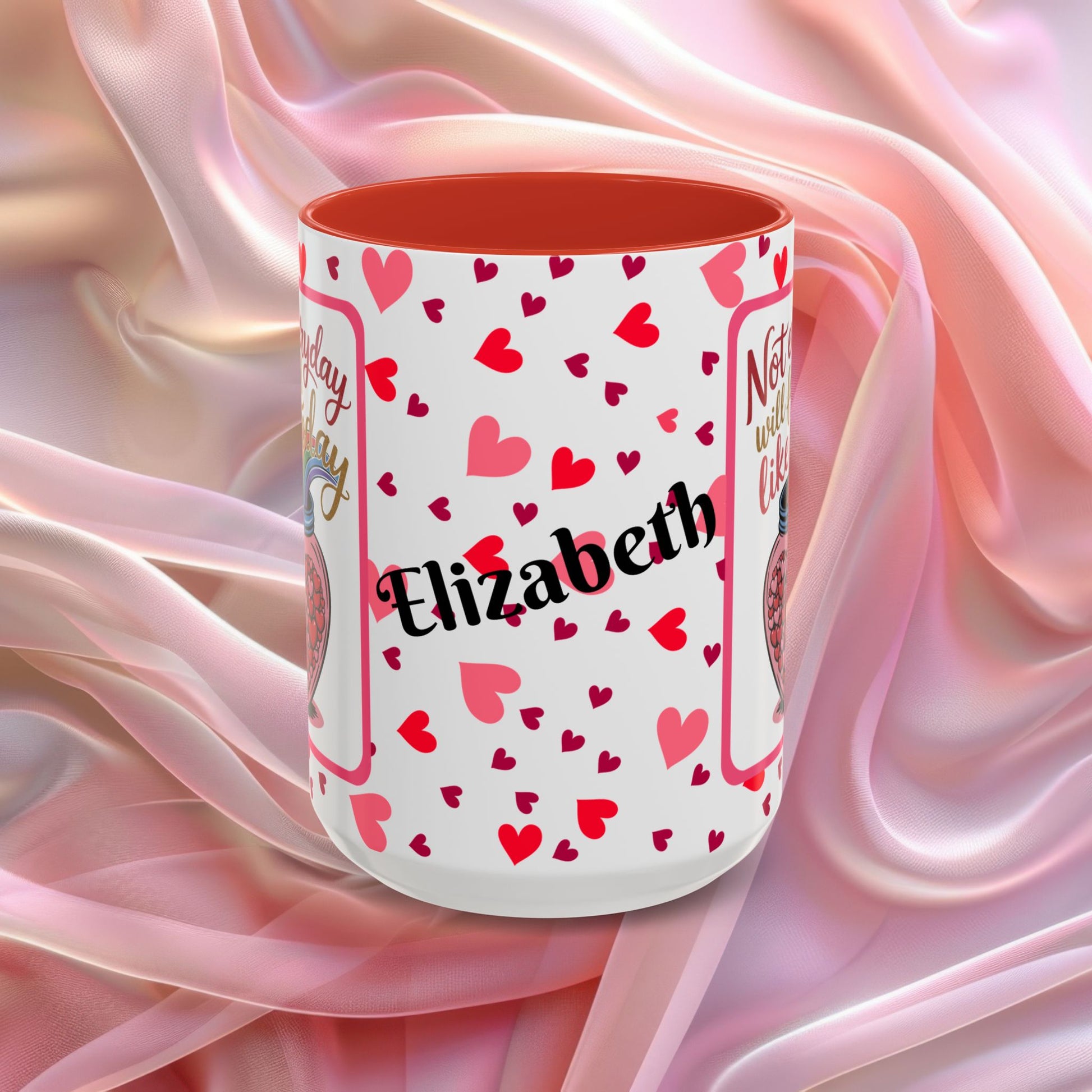 Not Every Day Will Feel Valentines mug with hopeful message, comforting Valentine affirmation coffee cup