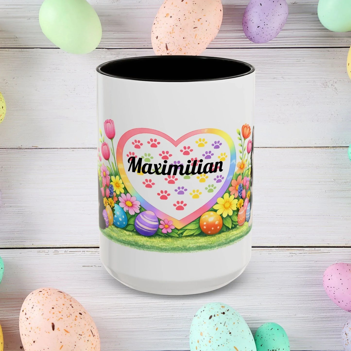 Shop our premium alaskan malamute black white puppy easter mug from MySisterIsASurvivor.