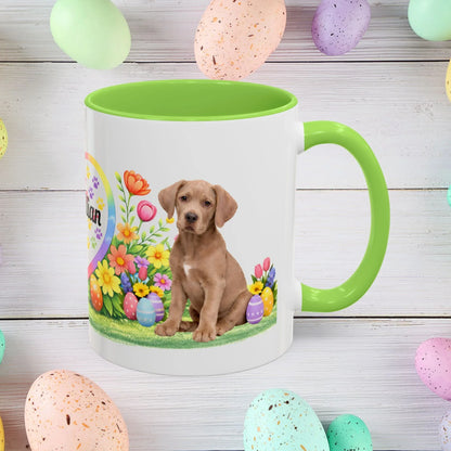 Shop our great dane isabella dilute fawn puppy easter mug featuring the 11oz style option from MySisterIsASurvivor.