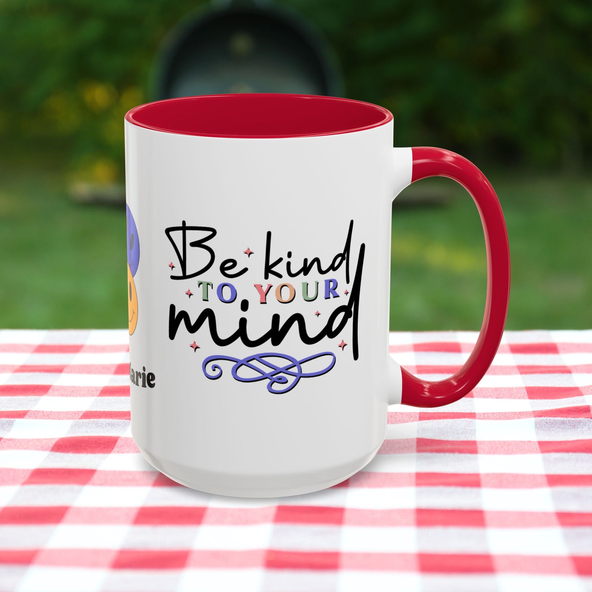 Be Kind to Your Mind - Custom Retro Uplifting Mug for Mental Health Support & Emotional Well-Being