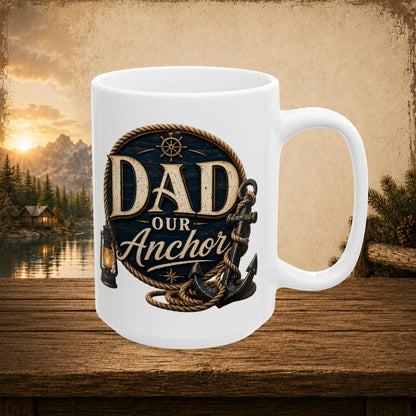 Shop our premium dad our anchor mug from MySisterIsASurvivor.