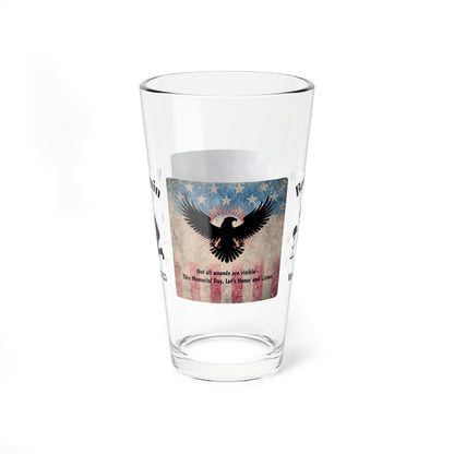 Personalized Memorial Day Pint Glass - "Not All Wounds Are Visible", PTSD Awareness Gift for Veterans & Memorial Days