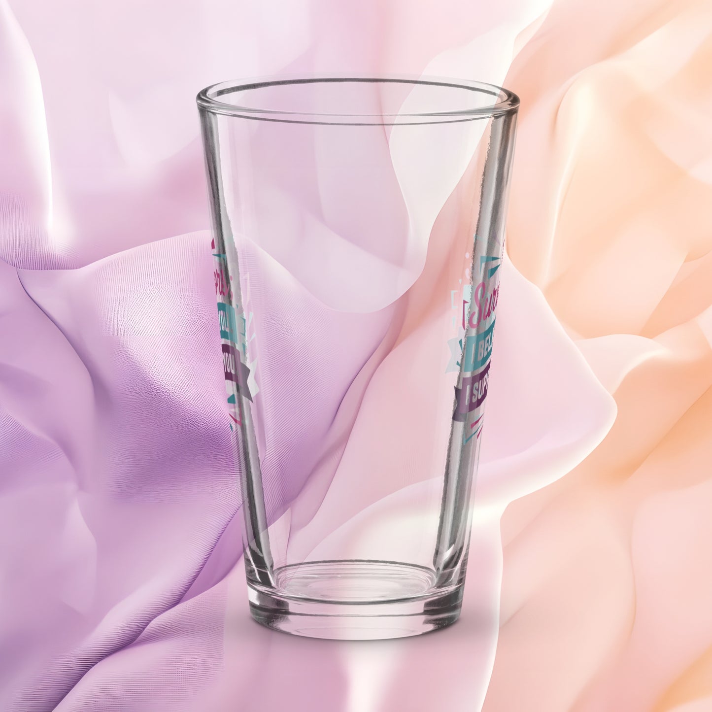 To Survivors I Believe You I Support You pint glass, survivor advocacy awareness drinkware gift