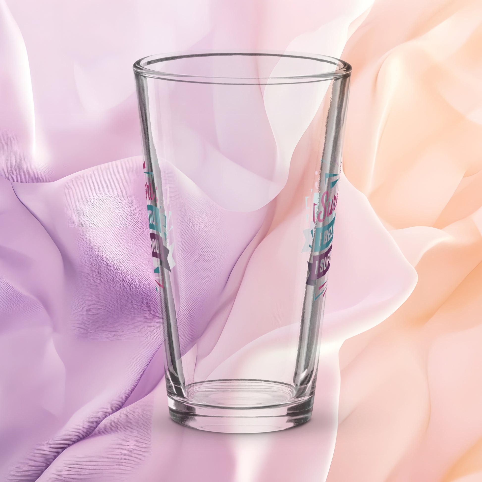 To Survivors I Believe You I Support You pint glass, survivor advocacy awareness drinkware gift