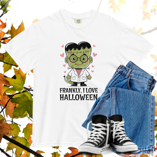 Frankly, I Love Halloween Comfort Colors Heavyweight Halloween T-shirt