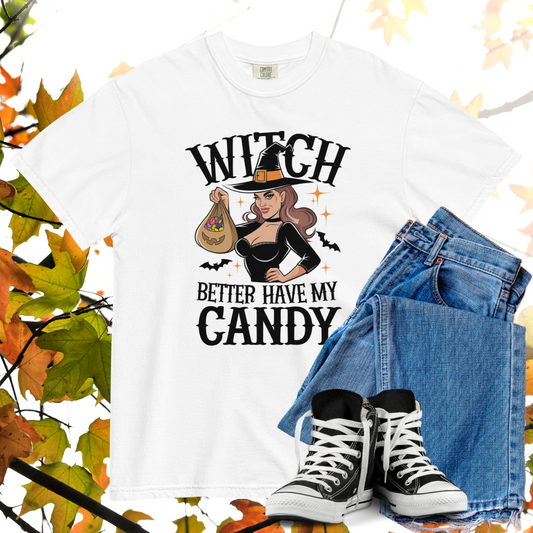 Witch Better Have My Candy Comfort Colors Heavyweight Halloween T-shirt