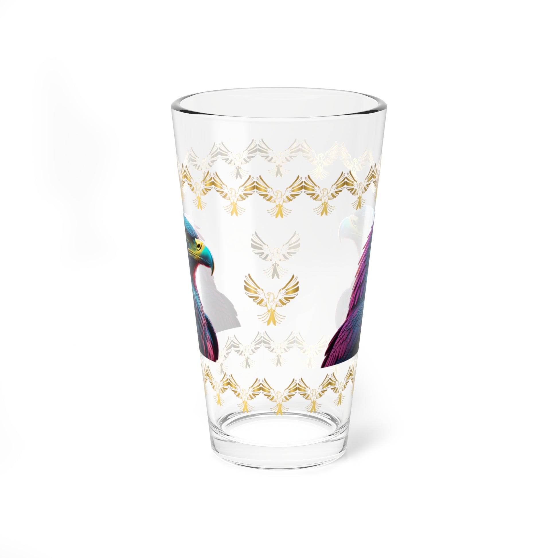 Eagle's Fortitude 16oz Eagle Pint Glass - Symbol of Strength, Resilience, and Mental Health Awareness