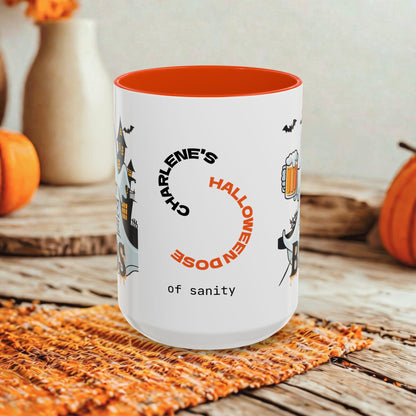 I'm Just Here for the Boos - Personalized Halloween Mug for Beer Lovers & Halloween Humor