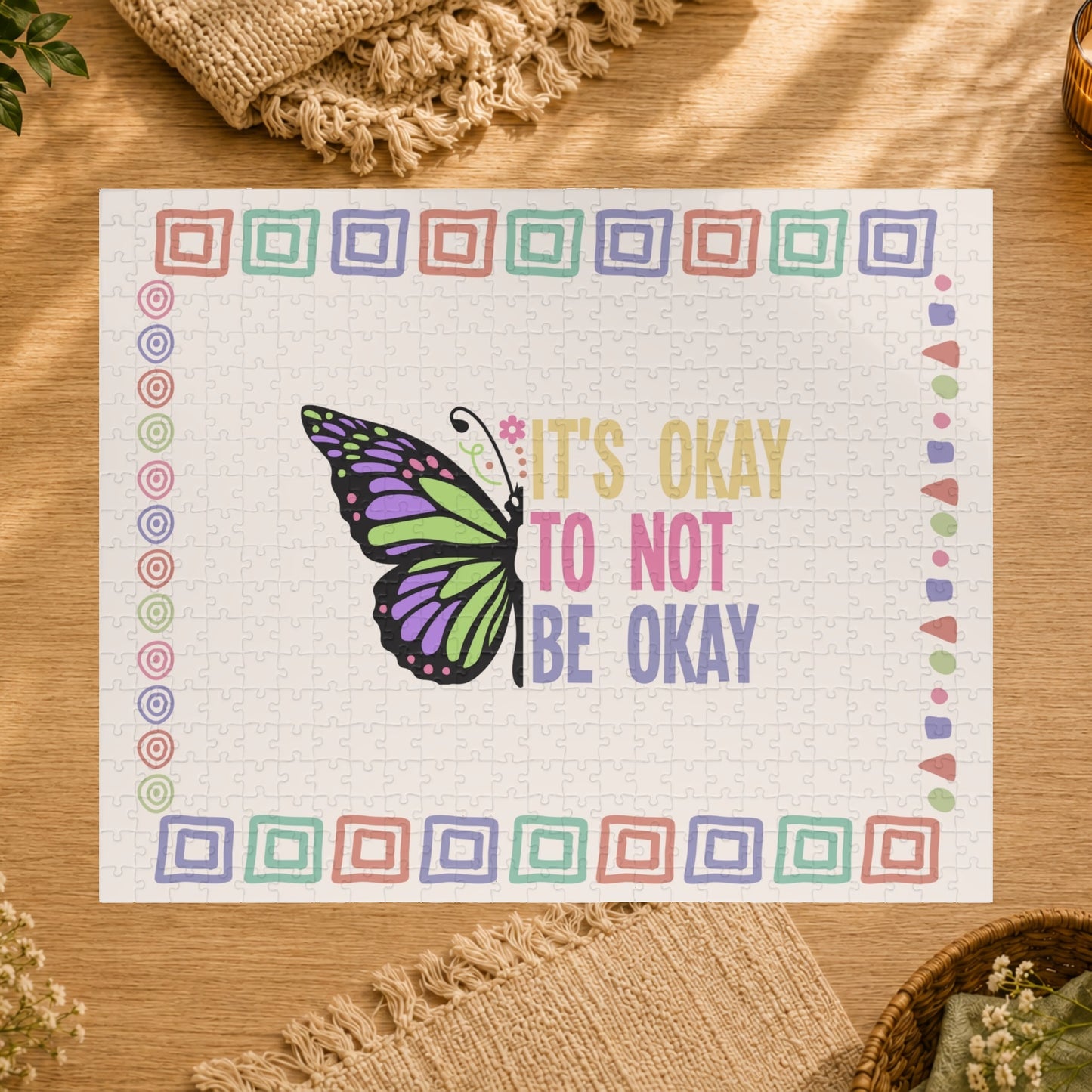 It's Okay to Not Be Okay - Affirmation Puzzle Gift for Survivors and Puzzle Lovers