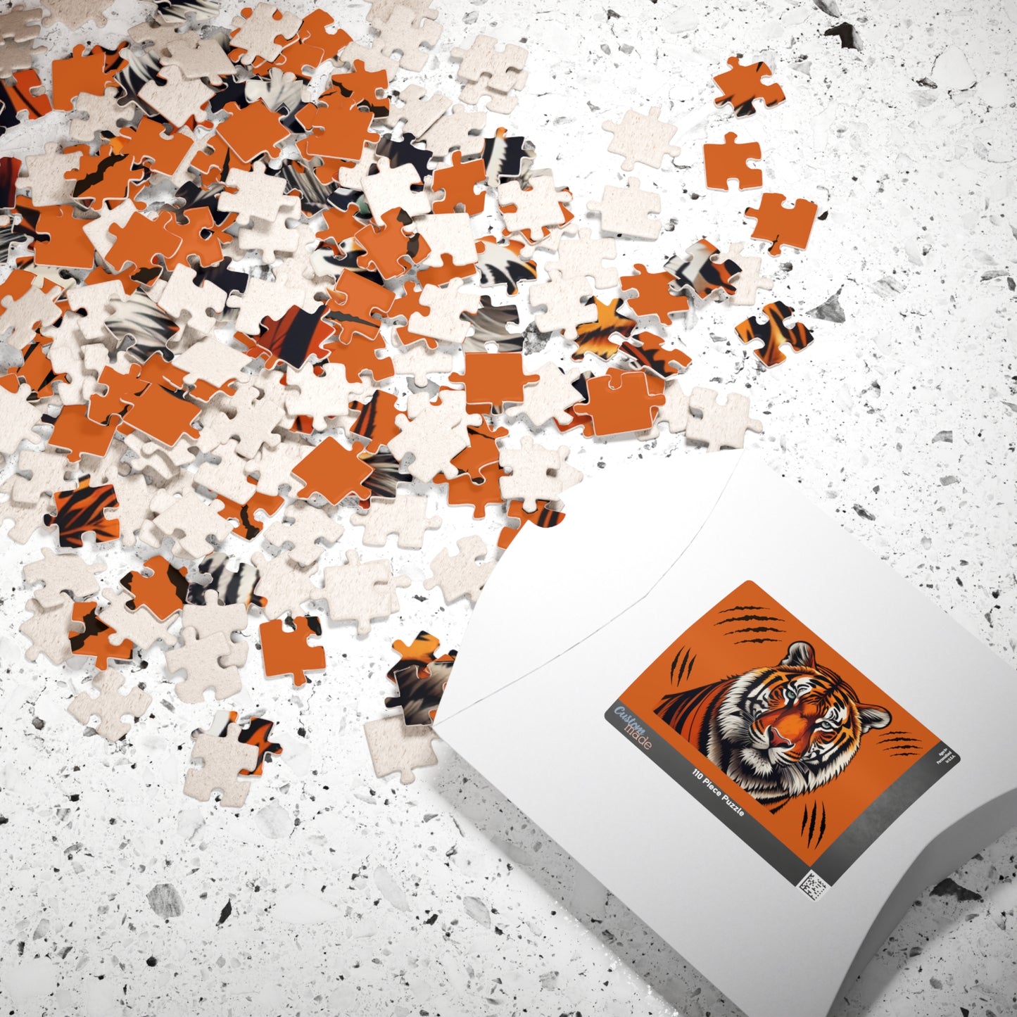 Strength Unleashed Puzzle - Bold Tiger Puzzle for Relaxation, Determination, and Animal Art Fans