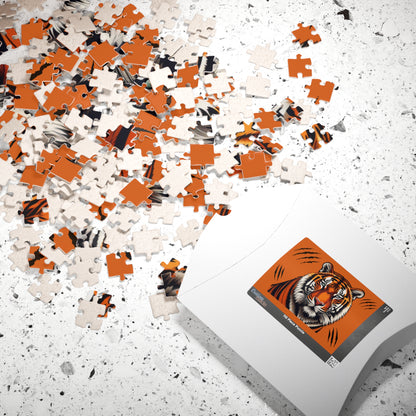 Strength Unleashed Puzzle - Bold Tiger Puzzle for Relaxation, Determination, and Animal Art Fans